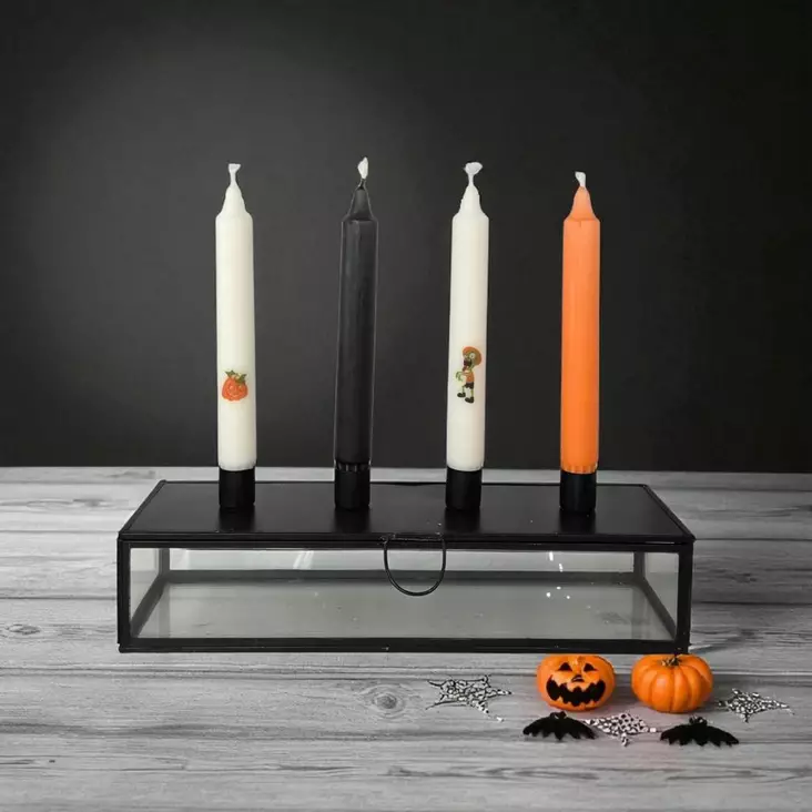 Halloween kruunukynttilät Zombie ja kurpitsa, 4 kpl/pkt - Halloweenkynttilät - 29013-ha-1030-2 - 1