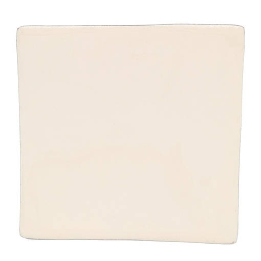 Alumiininen neliöalunen 13 cm, kerma - Metalliset kynttilänaluset - 40232-02 - 1