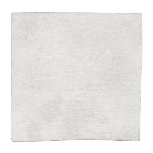 Alumiininen neliöalunen 13 cm, metalli - Metalliset kynttilänaluset - 40232 - 1