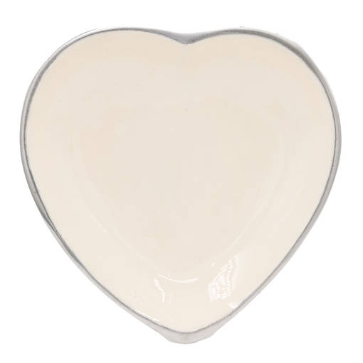 Alumiininen sydänalunen 14 cm, kerma - Metalliset kynttilänaluset - 40272-02 - 1