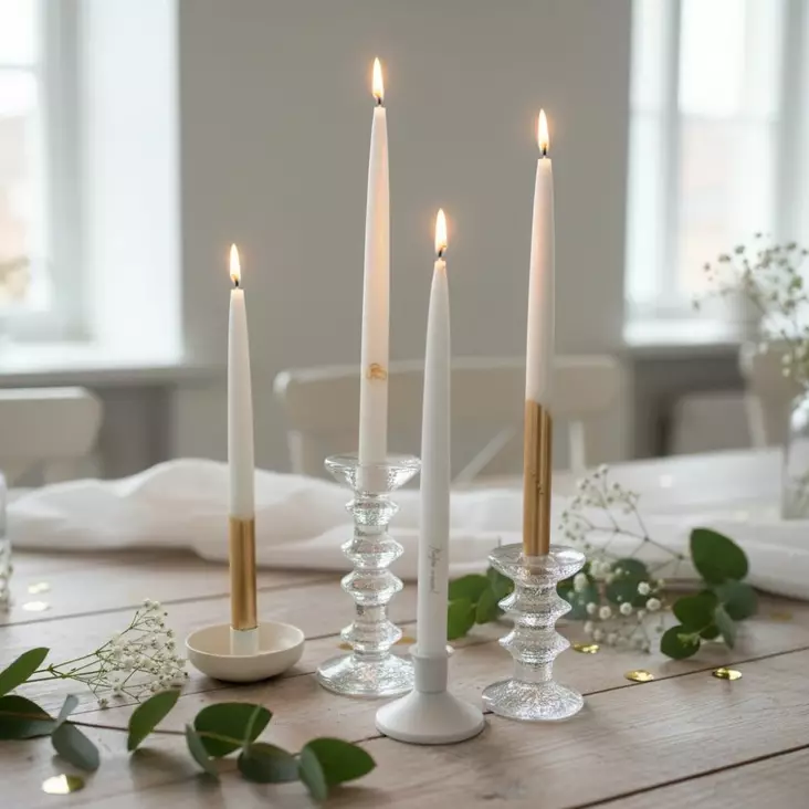 Antiikkikynttilä pakkaus, Paljon onnea & sormus - Kihlaus- ja hääkynttilät - 29010-41-2 - 1