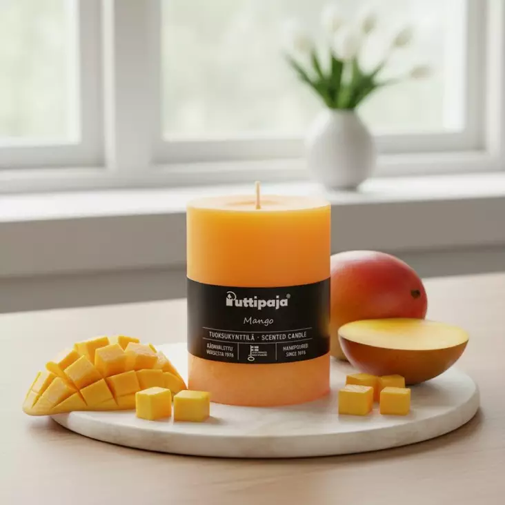 Läpivärjätty tuoksukynttilä 10cm, Mango - Tuoksukynttilät - 20004102 - 1