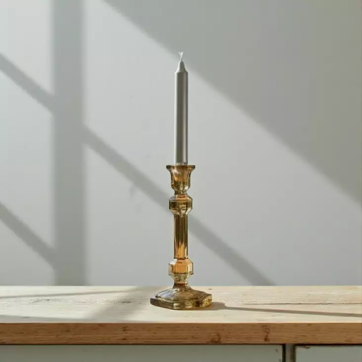 Lasikynttilänjalka LEV-2912, ruskea - Kynttilänjalat kruunukynttilöille - 402912 - 1