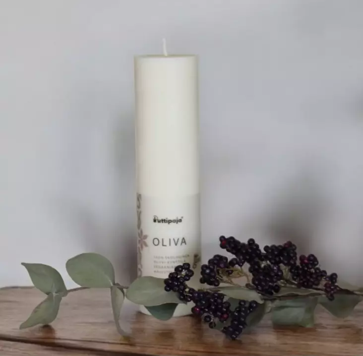 Oliva-kynttilä 20cm, kerma - Oliva-oliivikynttilät - 2710602 - 1