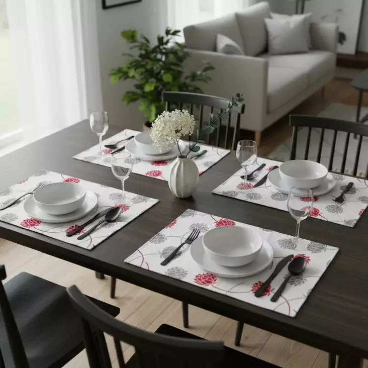 Pioni tablett, punainen - Keittiötekstiilit - 448278-12 - 1