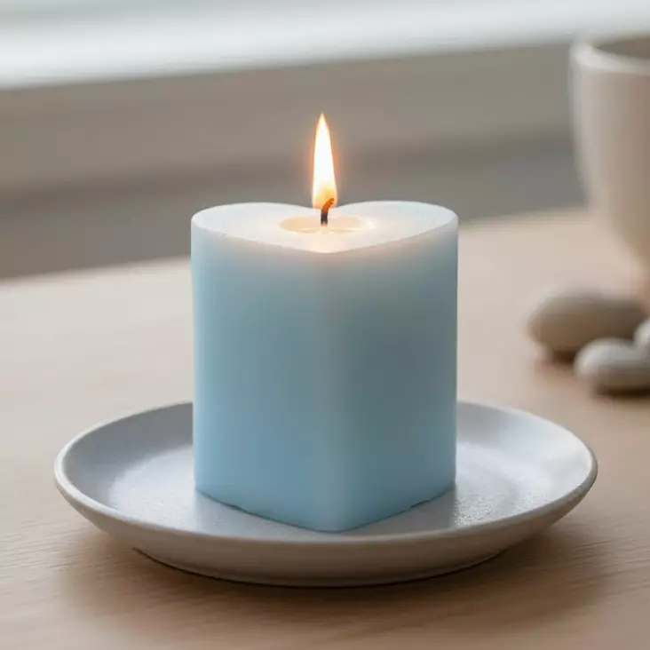 Sydänkynttilä, vaaleansininen - Sydänkynttilät - 1410822 - 1