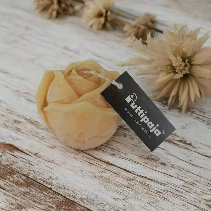 Tervaruusu-kynttilä, beige - Tervakynttilät - 1206002 - 1