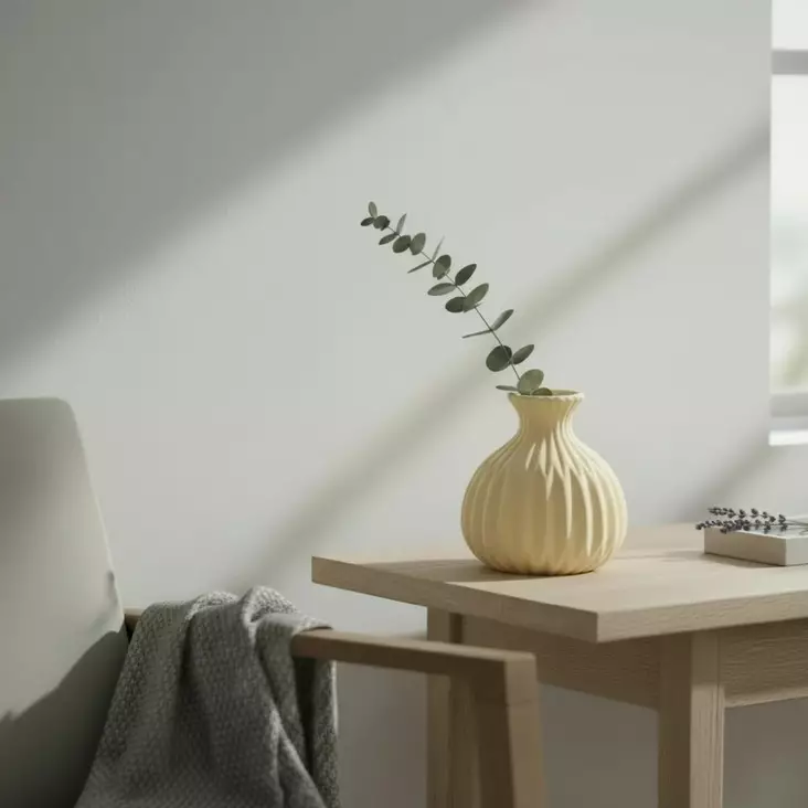 Vaaleankeltainen maljakko, 9 cm - Maljakot - 457332 - 1