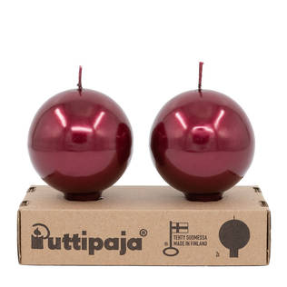 Jalallinen pallokynttilä, metallihohto viini, 2kpl/pkt - Metallihohtokynttilät - 1902013 - 2