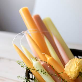 Läpivärjätty kruunuputti 34 cm, vaaleankeltainen - Läpivärjätyt kruunuputit - 1500803 - 2