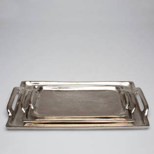 Metallitarjotin, 29x17,5 cm - Metalliset kynttilänaluset - 4018013 - 2