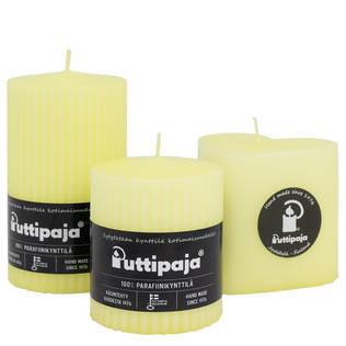 Sydänkynttilä, vaaleankeltainen - Sydänkynttilät - 1410803 - 2