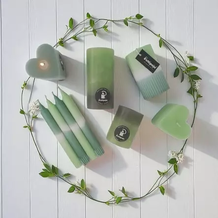 Raitakynttilä tikkari 15 cm, lehmus - Raidalliset pöytäkynttilät - 16705-ti-1533 - 2