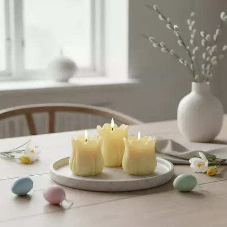 Soijavaha tulppaanikynttilä vaaleankeltainen - Soijavahakynttilät - 2807003 - 1