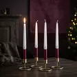Dip dye Adventti -antiikkikynttiläpakkaus, viini 4kpl/pkt - Adventtikynttilät - 19010-ad-13 - 1