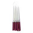 Dip dye Adventti -antiikkikynttiläpakkaus, viini 4kpl/pkt - Adventtikynttilät - 19010-ad-13 - 2