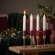 Dip dye Adventti -kruunukynttiläpakkaus, viini 4kpl/pkt - Adventtikynttilät - 19013-ad-13 - 1