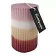 Dip dye vekkikynttilä vanharoosa, okra, viini 12 cm - Dip dye -raitakynttilät - 14604V-850413 - 2