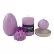 Loiste-pallokynttilä, lila, 2 kpl/pkt - Loistekynttilät - 2602023 - 6