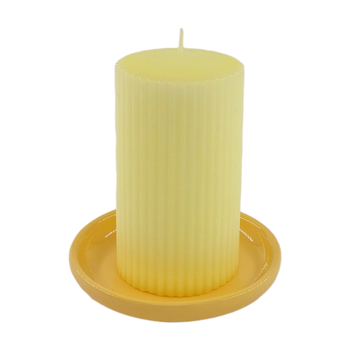Kynttilänalunen, vaaleankeltainen - Keraamiset kynttilänaluset - 421712-03 - 1