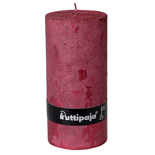 Metallihohtokynttilä 7x15 cm, viini - Metallihohtokynttilät - 1990513 - 1