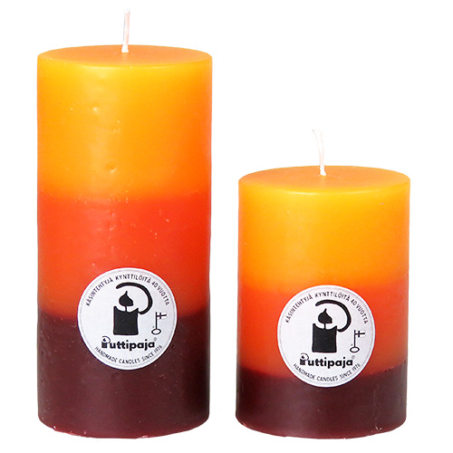 Raitakynttilä Mandariini - Raidalliset pöytäkynttilät - 1670404-3 - 1