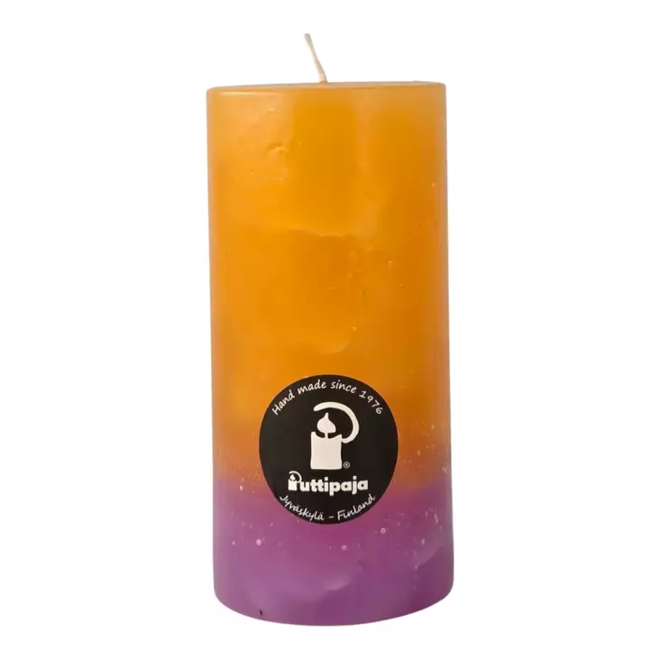 Raitakynttilä tikkari 15 cm, keltainen - Raidalliset pöytäkynttilät - 16705-ti-0523 - 1