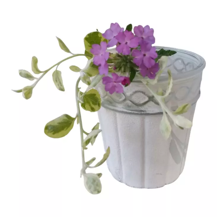 Lasivaasi Vintage Helmi, valkoinen - Lasilyhdyt ja hurrikaanit - 391733 - 1