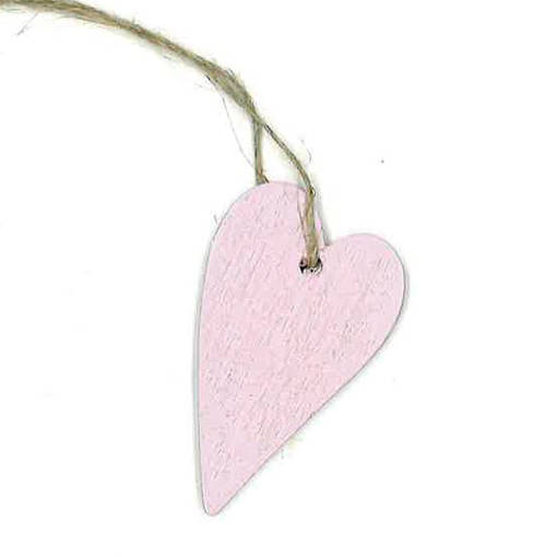 Puinen sydän 5,5 cm: lila - Pakettikoristeet - 542169-23 - 1