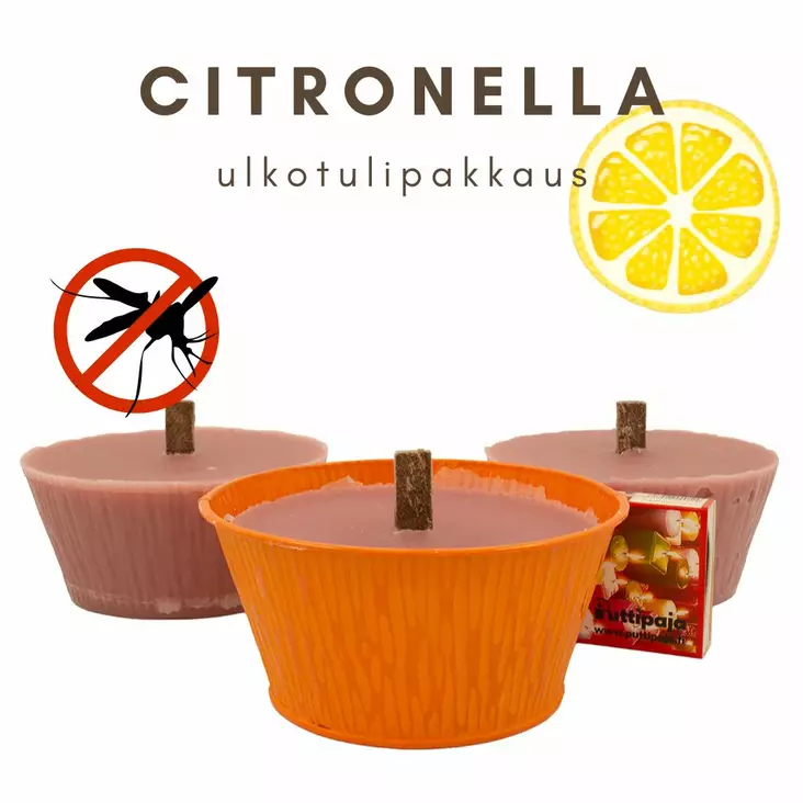 Citronella ulkotulipakkaus 8 cm, oranssi - Ulkotulet - 7917204C-10-3 - 1