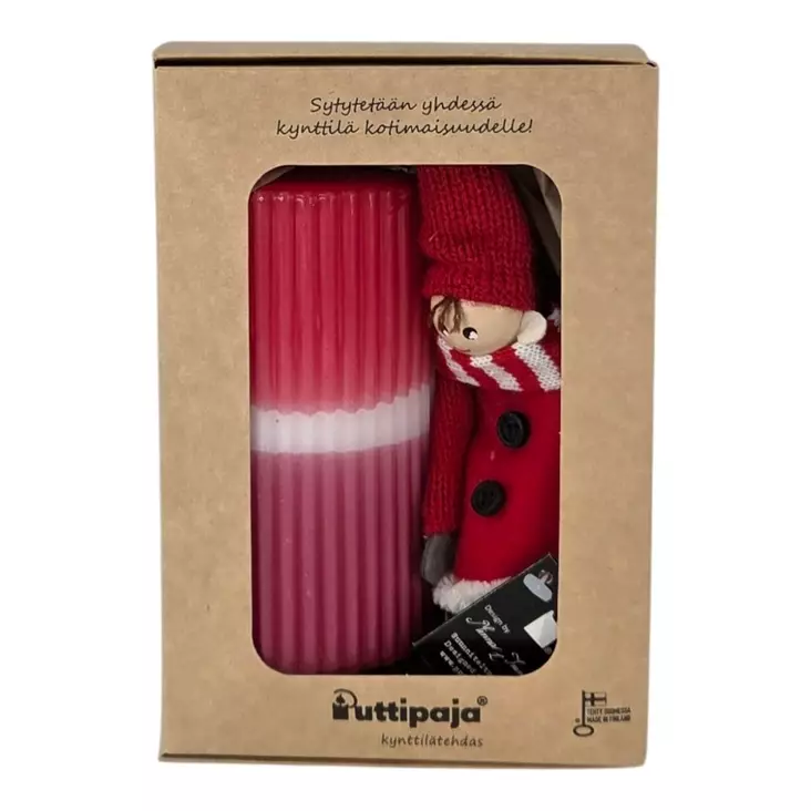 Jouluinen vekkikynttilä ja tonttu - Valmiit lahjapaketit - 79-14604-1213 - 1