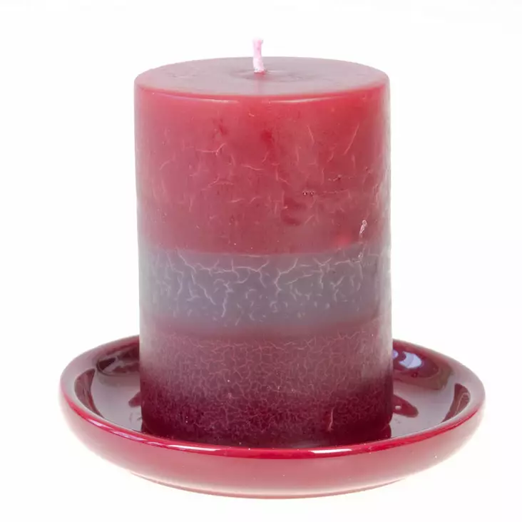 Kynttilänalunen, viininpunainen - Keraamiset kynttilänaluset - 421712-13 - 1