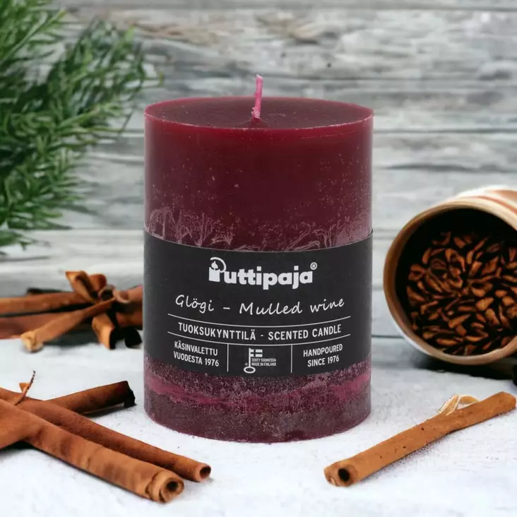 Läpivärjätty tuoksukynttilä 10cm, Glögi - Tuoksukynttilät - 2000463 - 1