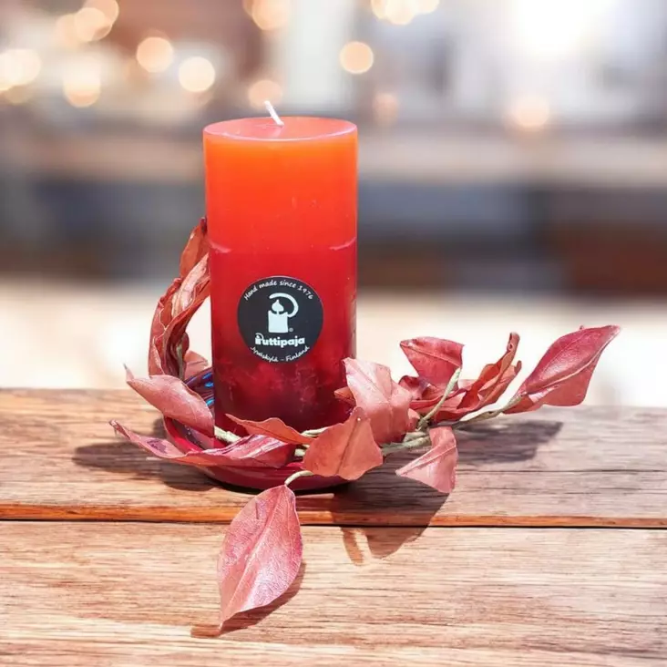 Lehtimansetti, punainen - Kynttilämansetit ja -korut - 332722-13 - 1