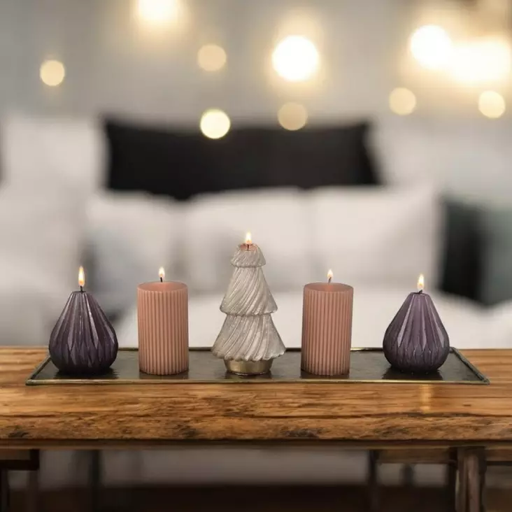 Neliskulmainen messinkinen tarjotin 60x15 cm - Metalliset kynttilänaluset - 4098733 - 1