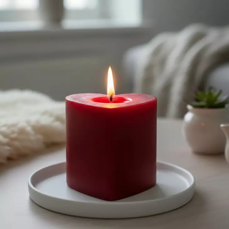 Sydänkynttilä, viini - Sydänkynttilät - 1410813 - 1