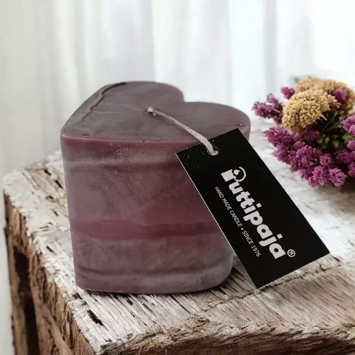 Tervakynttilä Sydän, luumu - Tervakynttilät - 1210823 - 1