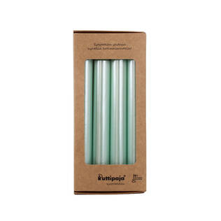 Helmiäishohto kruunukynttilä, vedenvihreä, 4 kpl/pkt - Metallihohtokynttilät - 1991334-4 - 2