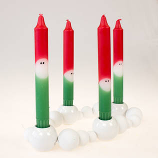 Tonttukruunut, 4 kpl - Kruunukynttilät ja kruunuputit - 14013TO-4 - 2