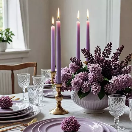 Antiikkikynttilä 30 cm, lila 2 pr/pkt - Antiikkikynttilät - 1401023-4 - 1
