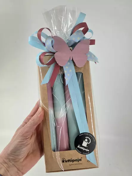 Dipdye-kruunu lahjapakkaus, turkoosi/marjapuuro - Valmiit lahjapaketit - 7914013-1992-4 - 2