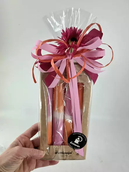 Dipdye-kruunu lahjapakkaus, pinkki/oranssi - Valmiit lahjapaketit - 7914013-3810-4 - 2