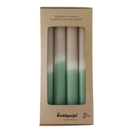 Dip dye kruunukynttilä puuteri, salvia 4 kpl - Dip Dye kruunukynttilät - 14013-2833-4 - 2