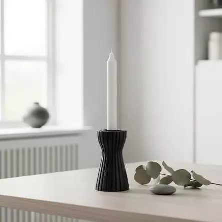 Indiana puinen kynttilänjalka 10 cm - Kynttilänjalat kruunukynttilöille - 40-1144654 - 1