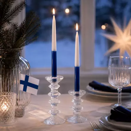 Itsenäisyyspäivän metallihohtoinen antiikkikynttiläpari, 2 pr/pkt - Itsenäisyyspäiväkynttilät - 19010-0121-4 - 1