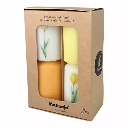 Keltaiset tulppaanit -pöytäkynttilä pakkaus - Pääsiäiskynttilät - 27112-pa-0305-4 - 2