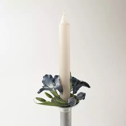 Orkideamansetti lehdillä sininen - Kynttilämansetit ja -korut - 33427-004 - 2