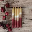 Dip dye kruunukynttilä okra, kaakao, viini 4 kpl - Dip Dye kruunukynttilät - 14013-0413-4 - 1