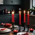 Antiikkikynttilä 30 cm, punainen 2 pr/pkt - Antiikkikynttilät - 1401012-4 - 1
