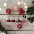 Dip dye Adventti -pöytäkynttiläpaketti, viini - Adventtikynttilät - 27112-ad-13-4 - 6